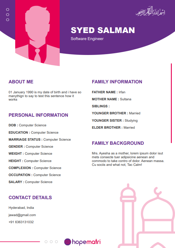 Biodata Photo
